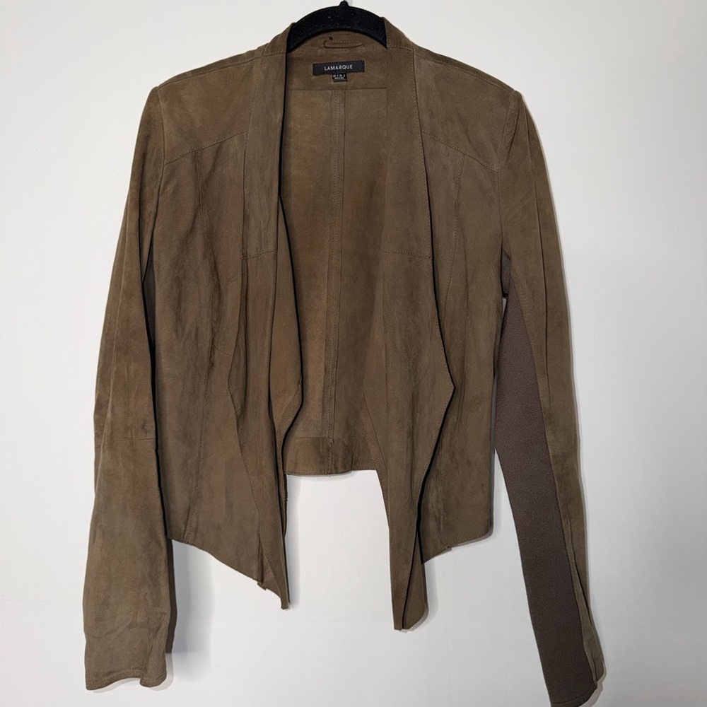 Lamarque Women's Brown Suede Blazer